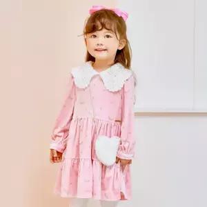 [게스키즈] 블링 벨벳 퍼가방 원피스 (G38DAO030-T) (택가176000원)