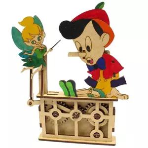 SA 거짓말쟁이 피노키오와 요정 오토마타모형조립 목재키트 장난감 우드 나무공예 기계