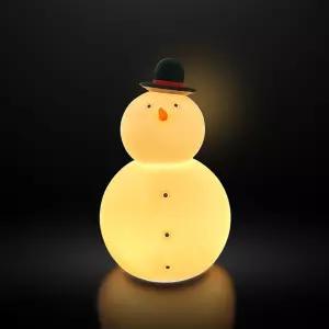 (데코랩) 스노우맨 말랑 무드등 실리콘 3단밝기조절신생아수유등 아이방조명 수면등 LED등 LED취침등 수유