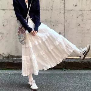 밴딩 러블리 캉캉 레이스 롱스커트