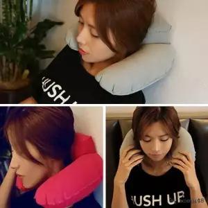 여행용목베개 2단 기내용목쿠션 휴대용 목베게 넥쿠션 에어목쿠션 기능성목베개 목받