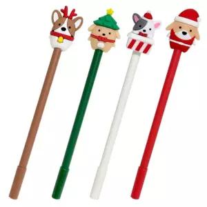 크리스마스 파티 중성펜(15개)판촉물 필기도구 필기류 중성 귀여운 캐릭터 필기구 단체선물