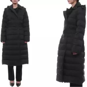 25FW 여성 나일론 후드 롱패딩 (8110316 BLACK 25F)