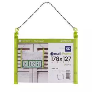 멀티프레임 걸이형 178x127 중형 5개 5R사이즈홍보물꽂이 아크릴 찌라시 전회 판게물케이스 게판 안내판 게