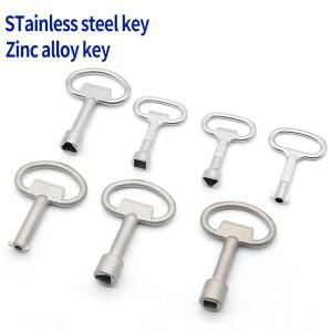 평면 사각형 삼각형 키 도구 상자  엘리베이터 도어 수량계 잠금 816 스테인리스 스틸 키  MS705 시리즈