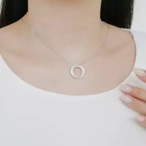 오팔하우스 925Silver 올 큐빅 웨이브 목걸이 OPMUN13448