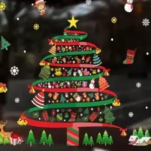 윈도우스티커 눈모양 크리스마스 트리 유치원 소품 어린이집 파티 꾸미기 눈꽃