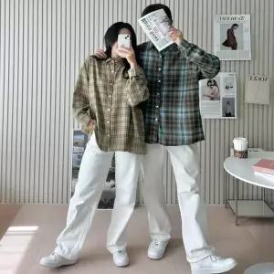 고품질 남성 6컬러 심플 오버핏 가을무드 체크셔츠 체크남방 (WFFZCR2)