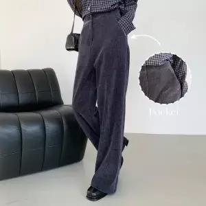 |KSP9261|여성 핀턱 와이드핏 기모 8부 치마바지 뒷밴딩 팬츠