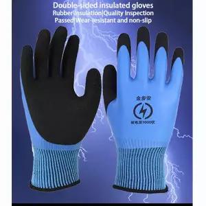 고무 전기공 장갑 방수 펑크 증거 긴 서비스 기간 펑크 증거 난연제