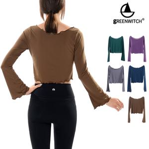 [기타]크롭티셔츠 커버업 요가복 sr1009