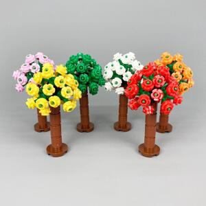 레고 호환 블럭 커스텀 미니모델 소품 가구 - 6색 관목 세트