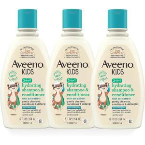 Aveeno Kids 아비노키즈 투인원 하이드레이팅 샴푸 & 컨디셔너 354mL x 3팩