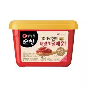 [청정원](의정부점) 순창100%현미 태양초 덜매운고추장500g