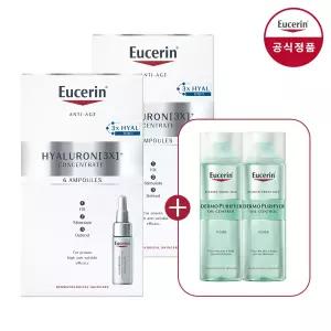유세린 하이알루론 3X 컨센트레이트 30ml(5ml x 6ea) 2개 + 더모 퓨리파이어 오일 컨트롤 토너(유통기한 27년 1월) 2개
