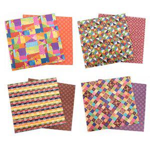 [기타]U 전통양면색종이 약25x25cm 100매 전통무늬 큰색종이