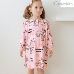 하트유니콘 피치기모파자마 원피스