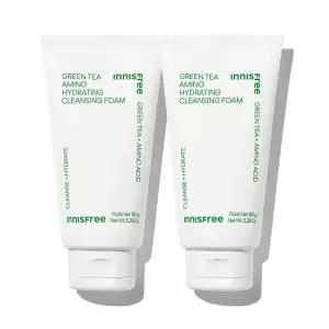 [2개입]이니스프리 그린티 아미노 수분 클렌징 폼 150g