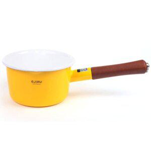 에지리 법랑냄비 14cm 밀크팬 옐로우