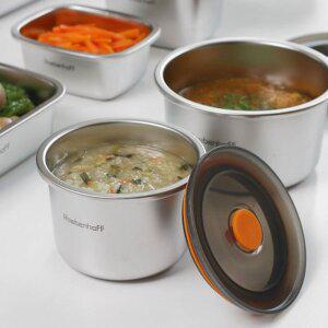 [텐바이텐]레벤호프 전자렌지용 스텐 밀폐 용기 반찬통 원형 2size