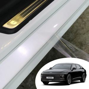 그랜져 GN7 아웃 도어 스커프 PPF 스텝 발판 기스 스크래치 방지 3M 원단 자동차 투명 보호필름