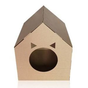 고양이 종이 하우스 사각형 1P 골판지 박스 숨숨집 (WF30A27)