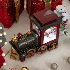 크리스마스 기차 오르골  어댑터포함) 대형 장식 고급 LED 눈내리는 전구 24cm 스노우볼 소품 데코 무드등