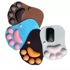 손목보호 쿠션 마우스패드 고양이 발바닥 젤패드 4색 택1