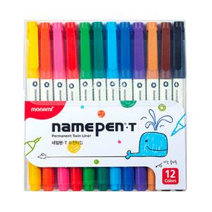모나미 네임펜T 12색 세트 트윈 타입