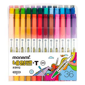 모나미 네임펜T 36색 세트 트윈 타입