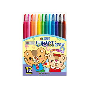 지구 투명이 색연필 12색 세트