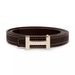 여성 소가죽 슬림 H버클 벨트 SHOBE2502WLAUF3