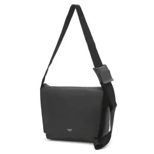 [헤지스](광주신세계)[HASSENGER] 블랙 솔리드 로고장식 사피아노 메신저백 HJBA5E770BK