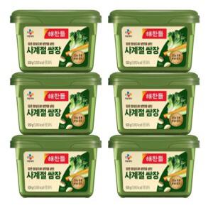 해찬들 사계절 쌈장 고기쌈장 500g 6개
