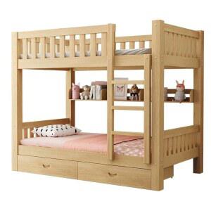 성인용 2층침대 기숙사 튼튼한 원목 수면 침대 나무 다목적