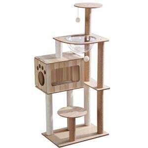 먼치킨 캣타워 낮은 켓타워 창틀선반 아깽이 투명해먹 공간박스 소형 1m 책장형 우드