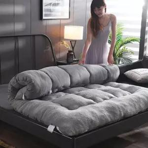 양털토퍼 토퍼 이불 양털이불 매트리스/캠핑/매트/요/커버/바닥/침대/접이식/1인용/패드/누빔/순면/양털