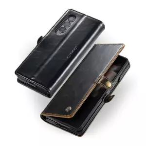 갤럭시Z폴드6/5/4/3 컬러 빈티지레더 카드수납 가죽케