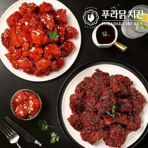 [신세계라이브쇼핑]푸라닭 닭다리살 순살강정 2종 2팩