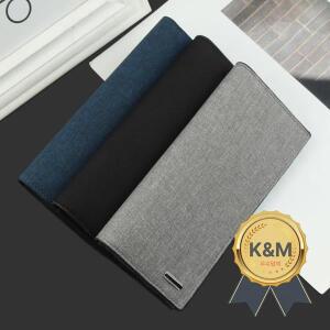 남성용 캐주얼 캔버스 비즈니스 지갑 카드 슬롯 슈퍼 스티칭 천 특대 용량 완벽한 선물