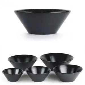블랙 멜라민 한정식 대접 일식 라면 국수 우동 짬뽕 그릇 면그릇 면기 지름 20.4cm 22.8cm