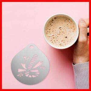 카푸치노 무스용 스테인레스 스틸 커피 스텐실 커피 아트 템플릿