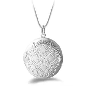 [콩심팥심]엔티크 사진 라운드 펜던트 액자 화이트 화려한목걸이 롱목걸이