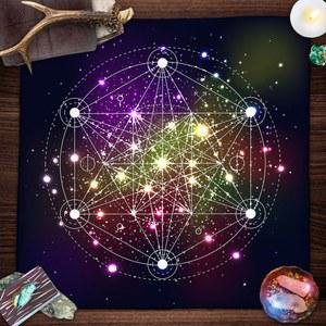 제단 디자인 CUBE 매트 GIFT WITCHY 타로 식탁보 METATRON 생명의 카드