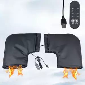 오토바이 열선 토시 핸들 발열 온도 두꺼운 온열 보호 그립 배달 방한