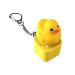 오리 키보드 키캡 발성 열쇠고리 발광 키홀더
