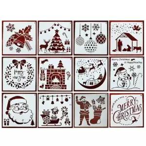 페인팅 그림 도안 인테리어 DIY 스텐실 벽화 클래식 할로우 템플릿 크리스마