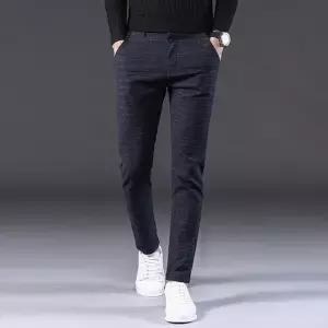 신사 결혼식 바지 일자 체크 슬랙스 세련된 팬턴 일자 (WFFVE8N)