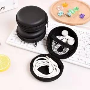 휴대용 USB보관 하드원형보관함 USB이어폰케이스 미니파우치 WFKQJ3K