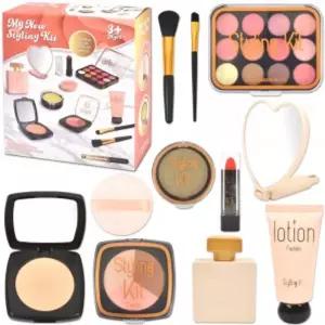 (힘찬)뷰티 스타일링 메이크업 화장품 11종 키트 블랙놀이세트 어린이 박스 도구 장난감 역할